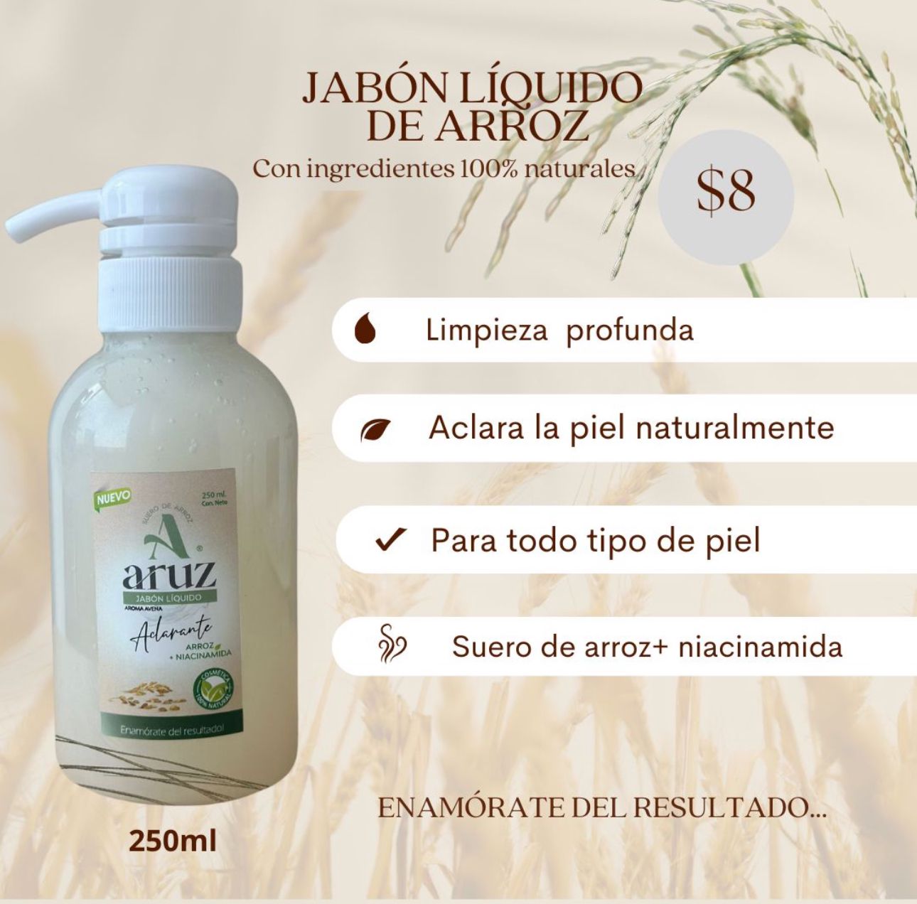 JABON LIQUIDO DE ARROZ